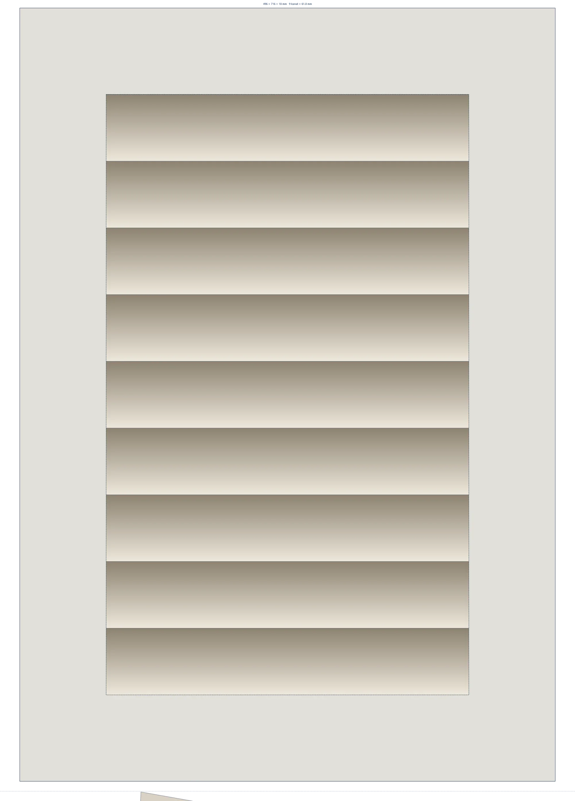 Aynı kapak, 60 mm yatay kanat