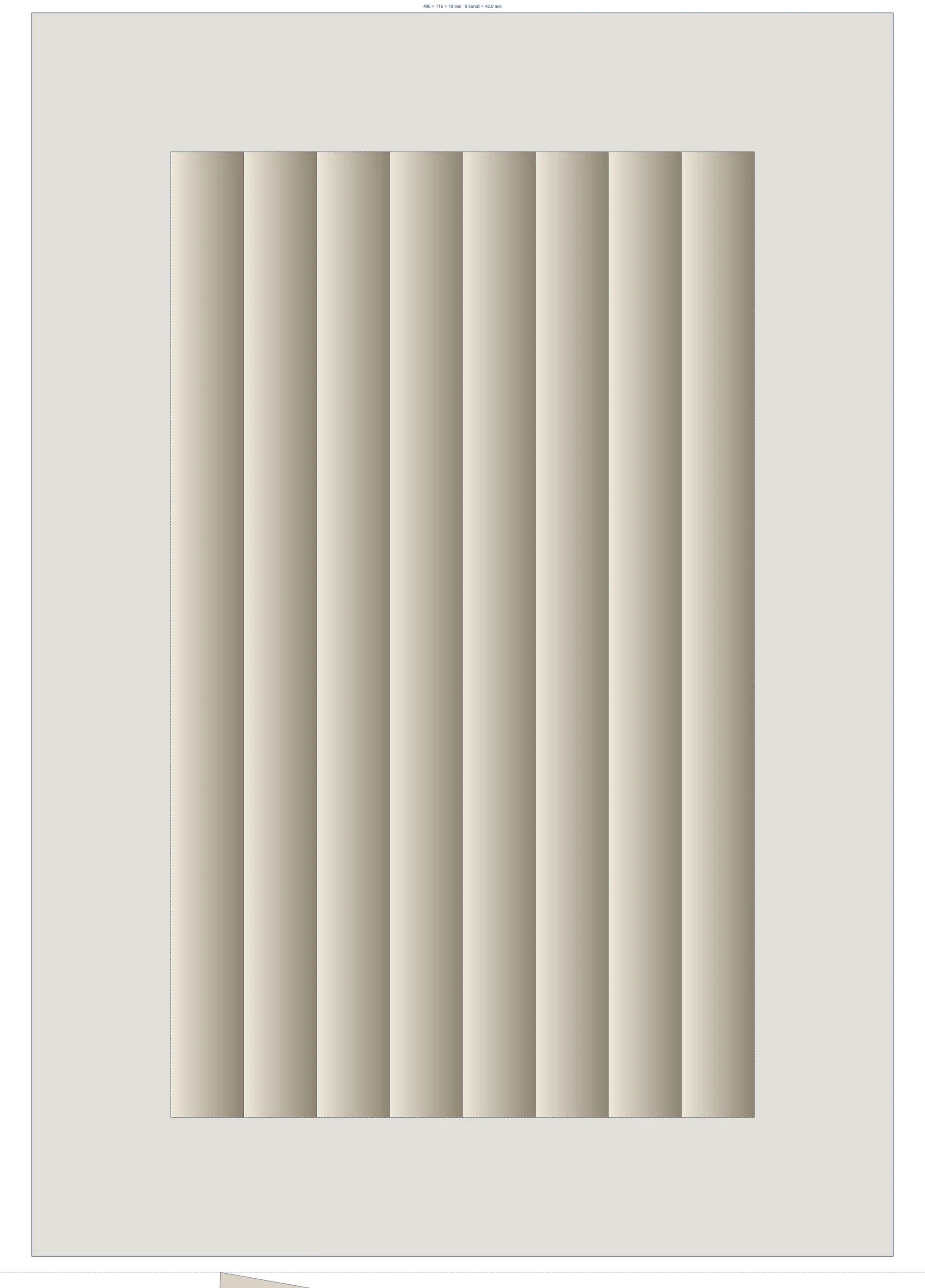 Aynı kapak, 42 mm dikey kanat